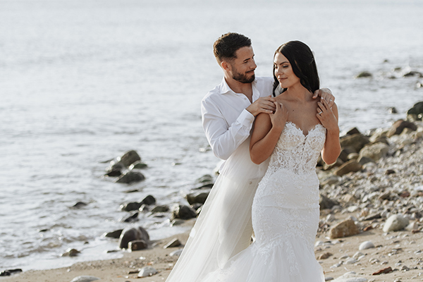 Destination beach wedding in Paphos with romantic details │ Collette & Harry