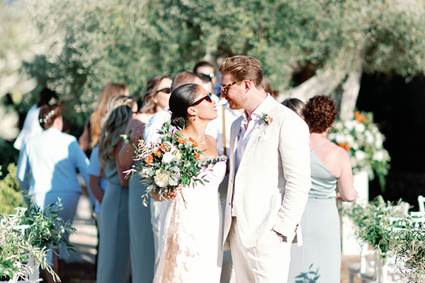 Heartfelt romantic wedding in Lefkada with pops of orange | Lauren & Ben