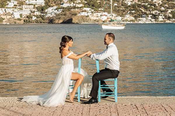 Intimate summer wedding in Kalymnos with roses | Afroditi & Nikolas