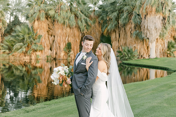 Stylish neutral wedding in Palm Desert California | Gianna & Bryan