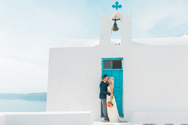 The most romantic elopement in Santorini | Katie & Benny