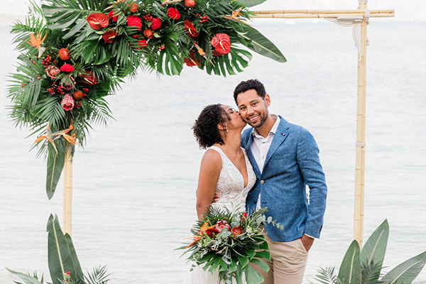 Tropical beach wedding in Lefkada with the prettiest details │ Katia & Joshua