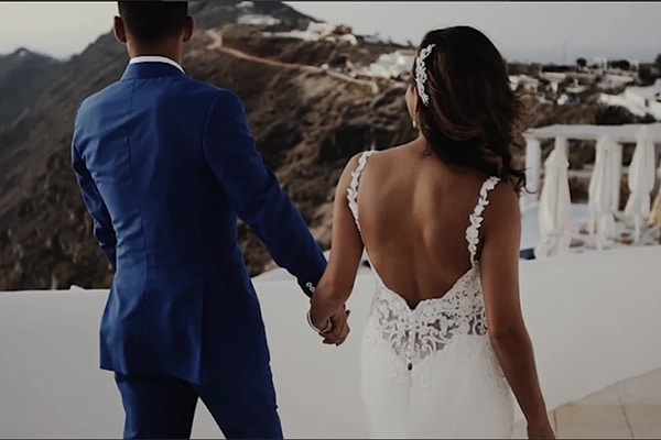 Unique wedding video in Santorini | Janelle & Branden